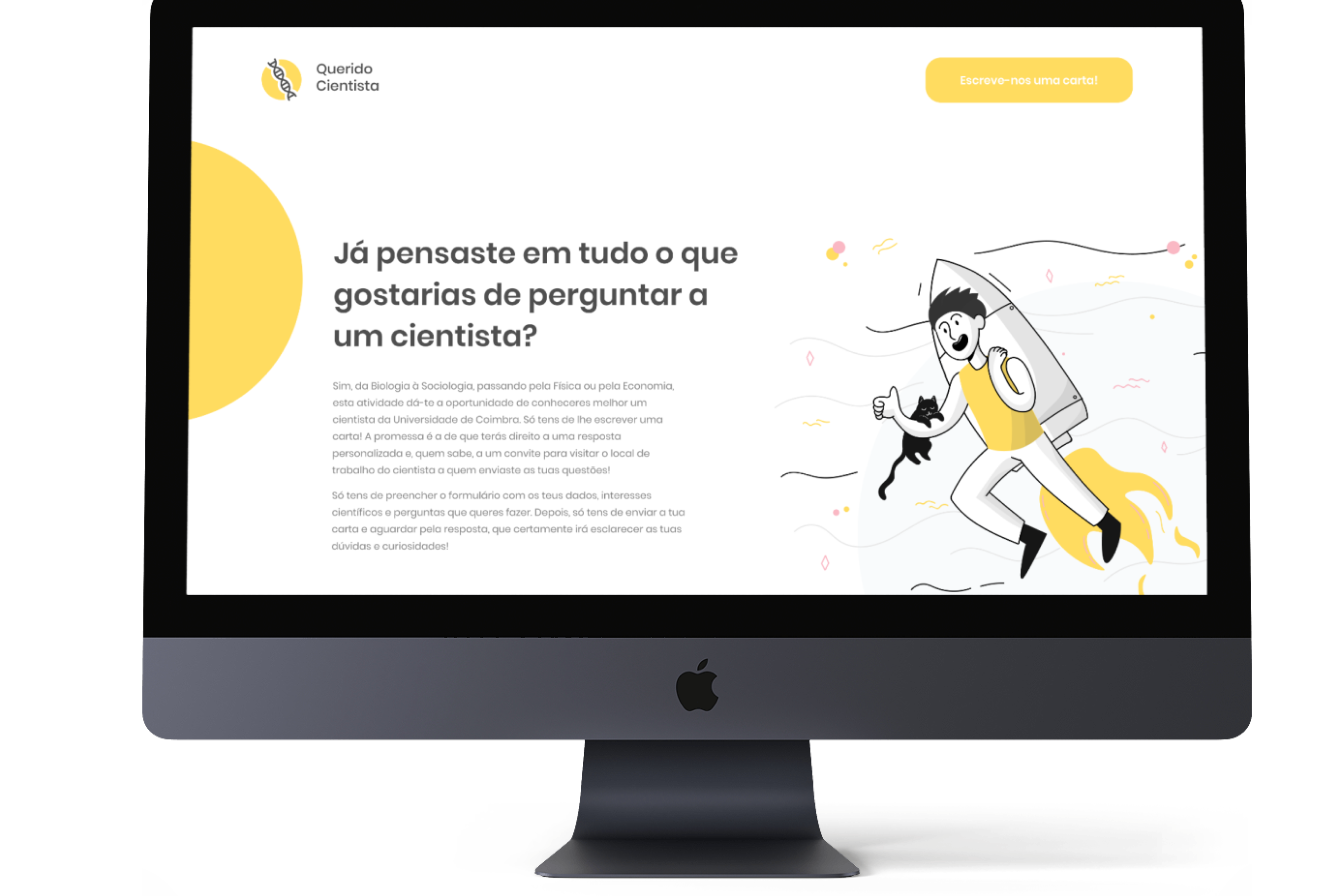 Querido Cientista Mockup